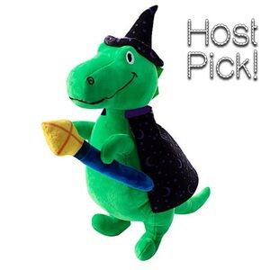 NWT FRINGE STUDIO “SPELL-A-SAURUS” HALLOWEEN T-REX PLUSH DOG TOY *LOUD SQUEAKER